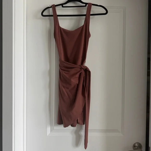 Aritzia Wilfred Saturn Mini Wrap Dress small - Picture 3 of 9